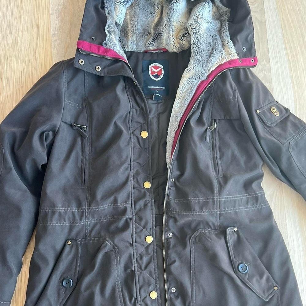 1 madison vintage faux parka